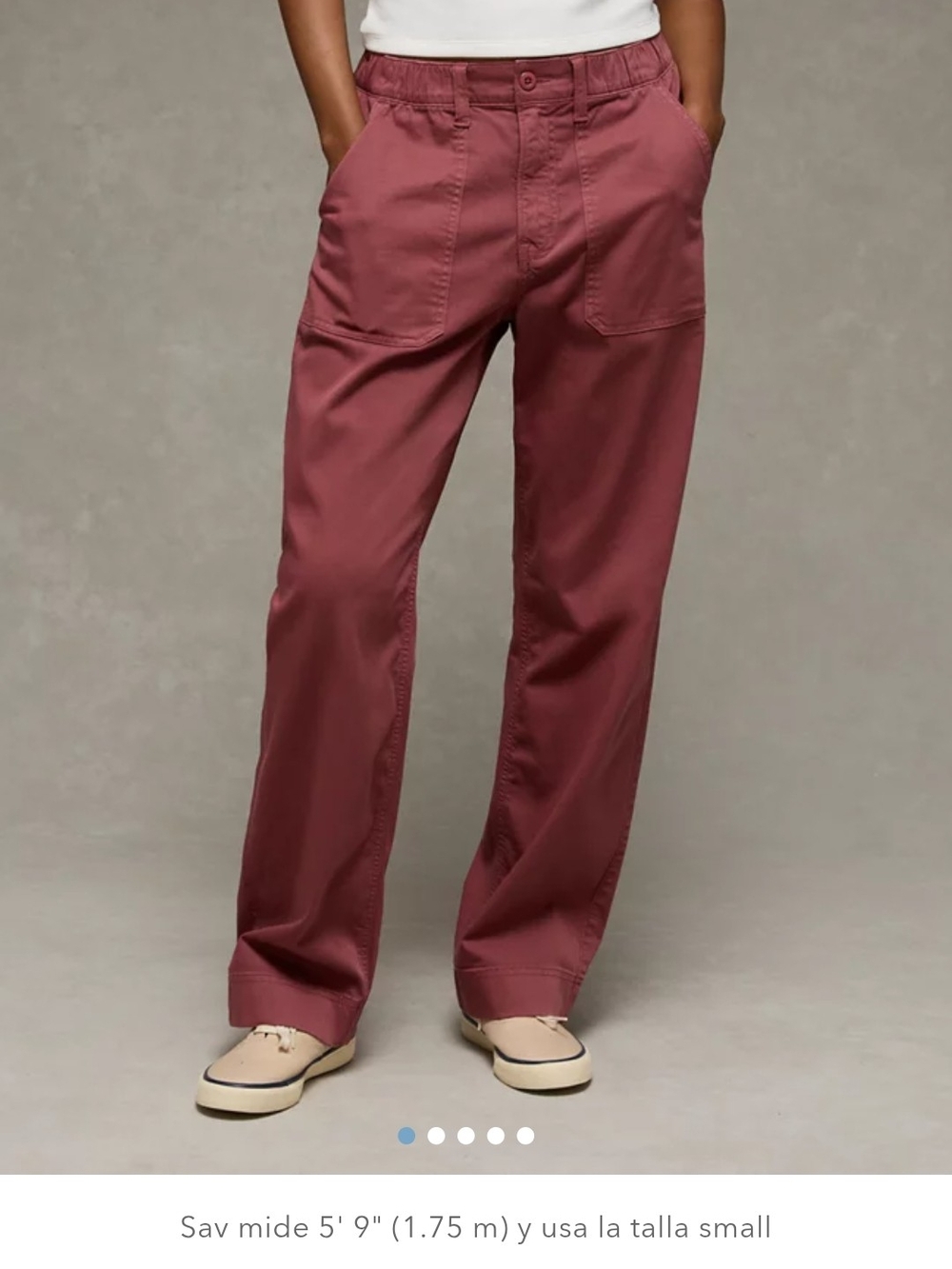 American Eagle Outfitters Women's Straight-Leg Pants in Dusty Rose